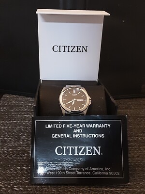 Men's Citizens Stainless Steel Blue Dial Quartz Watch - Silver