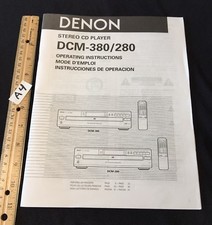 Denon DCM-380 / 280 CD Player Original Owners Manual 20 English Pages dcm280 A4