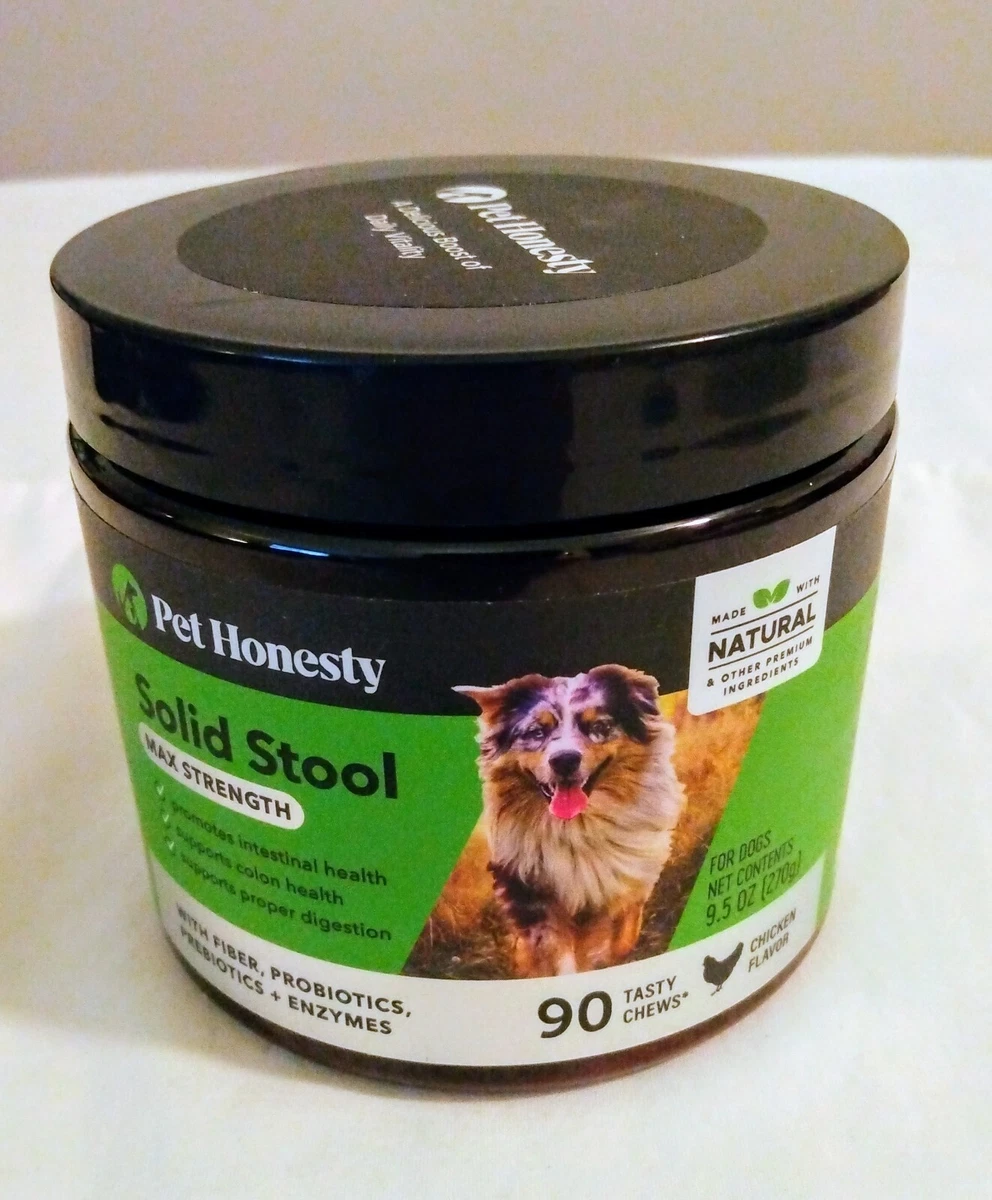 Pet Honesty Solid Stool Max Strength Tasty Dog Chews 9.5oz 90 Best By 12 01 2023