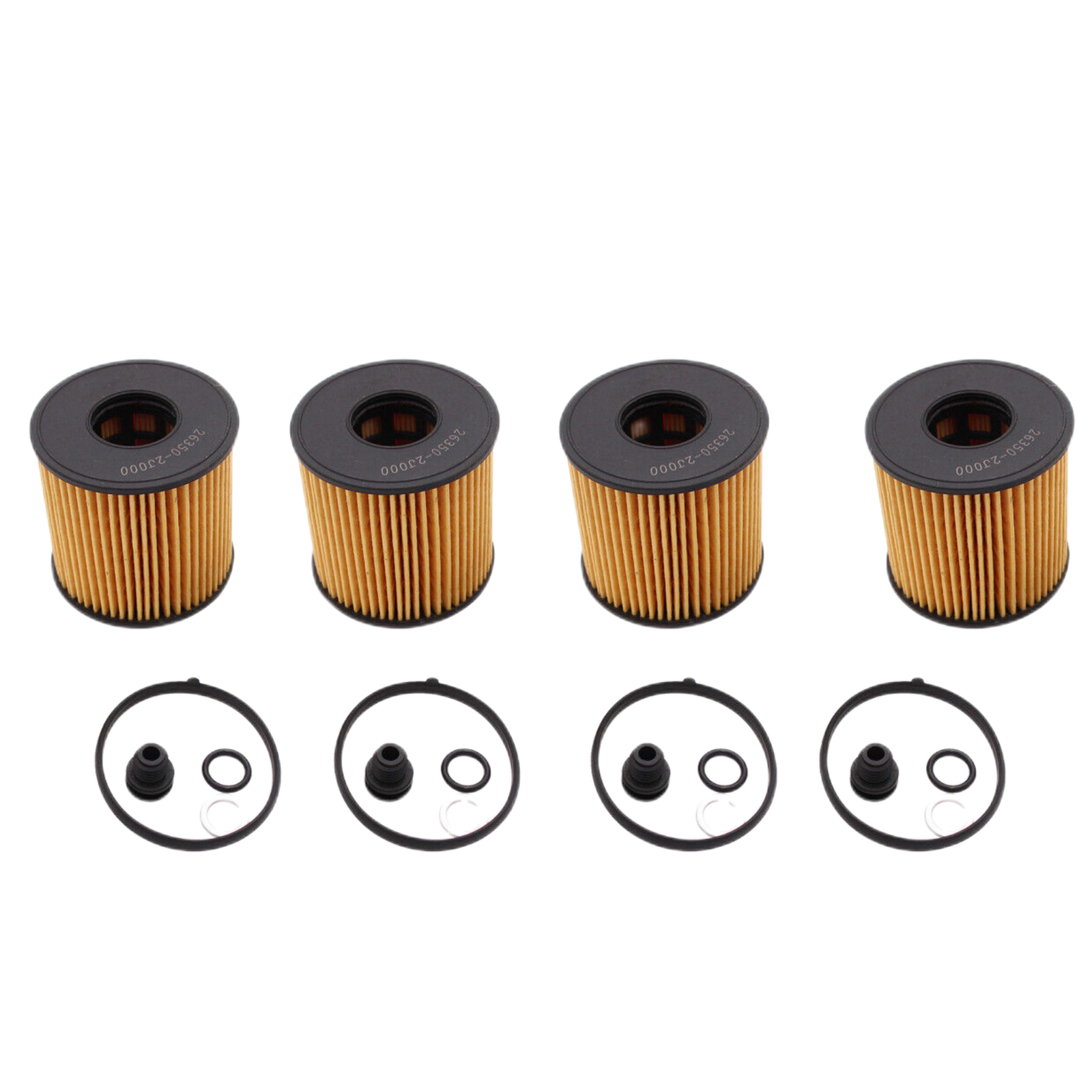 Set of 4 Oil Filter Pack For 2021 2022 Hyundai Elantra Sonata 2.0L #26350-2J000