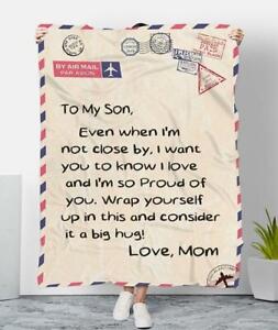 Mom To My Son I Want You To Know I Love You I M So Proud Of You Fleece Blanket Ebay