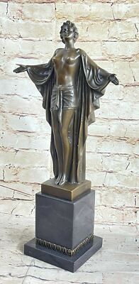 Erotik Halbakt Hoch Bronze Statue Zoll Sommer Awakening '' Paris Skulptur Figur