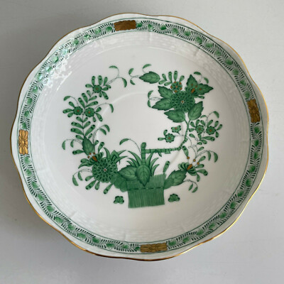 Herend INDIAN BASKET 718 FV grün UNTERTASSE ungenutzt  Saucer