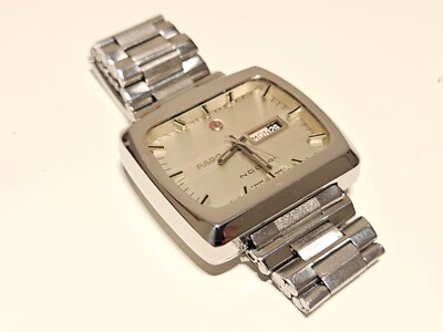 VINTAGE RARE TV MODEL ST.STEEL MEN'S SWISS AUTOMATIC DAY&DATE