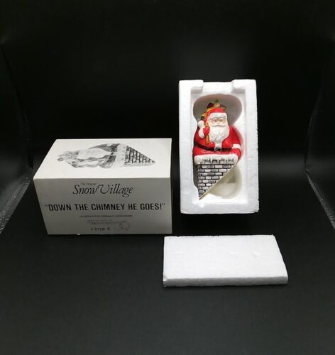 Dept 56 Santa Claus Down the Chimney He Goes Snow Village Mint in Box # 5158-6 - Picture 1 of 6