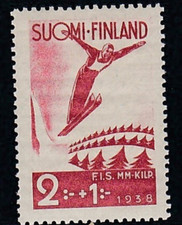 Finland #Mi209 MH 1938 World Championships Jump Skiing [B32]