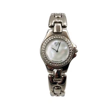 ESQ Movado Stainless Steel White MOP Dial Quartz Ladies Watch 100533A