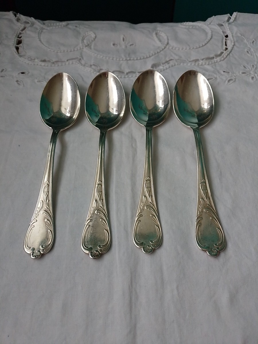 x Vintage Silver Plated Solingen Germany 18/10 Dessert Spoons Nica 100