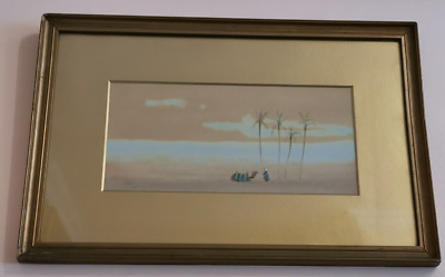 19. Jahrhundert Aquarellgemälde ''Eine Wüstenszene'', signiert von C. Avory