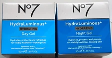 No7 HYDRA LUMINOUS HYDRATING #1 DAY GEL + #1 NIGHT  =#2  PROTECTS AND REFRESHES