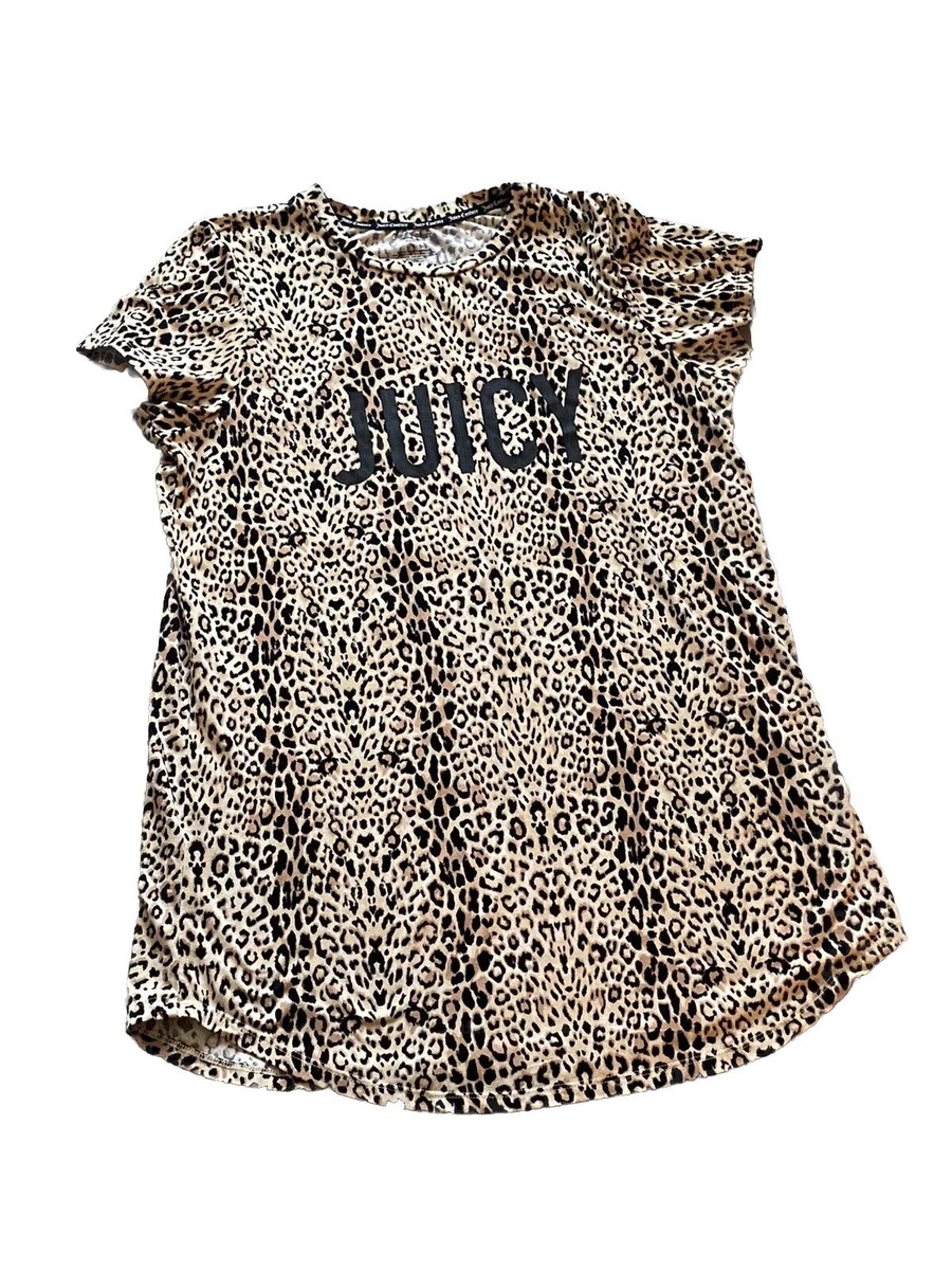 JUICY COUTURE Leopard Cheetah Cat Print NIGHTGOWN Sleep T