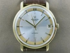 Rare Authentic Universal Genève vintage 18k gold Microrotor Auto Men's Watch