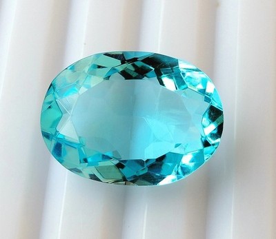 Brazilian Sky Blue Topaz Oval Cut 100+ Ct EGL Certified Natural Loose Gemstone