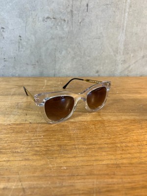 Thierry Lasry Sexxxy Sunglasses Clear Frame Brown Lens 50-23-140
