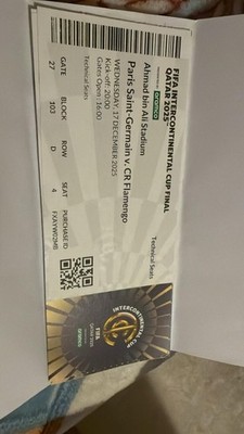 Sammler ticket PSG vs Flamengo FIFA Intercontinental Cup final 2025
