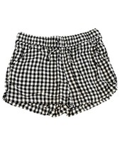 Old Navy Girl's Black/White Plaid Casual Shorts. Size Medium 8  YG-26 