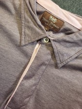 Hickey Freeman Men's Purple Geometric Print Golf Polo Shirt XXL