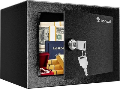 Lightweight Hidden Safe with Classic Key Lock - Perfect for Documents and Cash