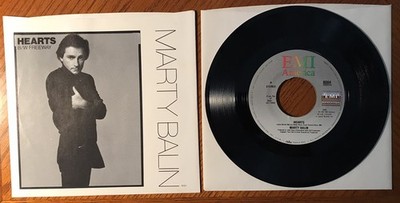 Marty Balin - Hearts - EMI Single 1981 With Picture Sleeve, Mint! Unplayed!