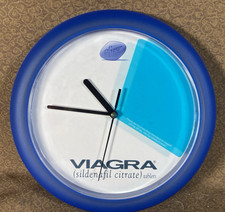 Vintage Pfizer VIAGRA Promotional Pharmaceutical Advertising Wall Clock