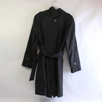 Manteau Trench Classique Ceinturé Pour Femme London Fog Moyen Noir Élégant - Photo 1/4