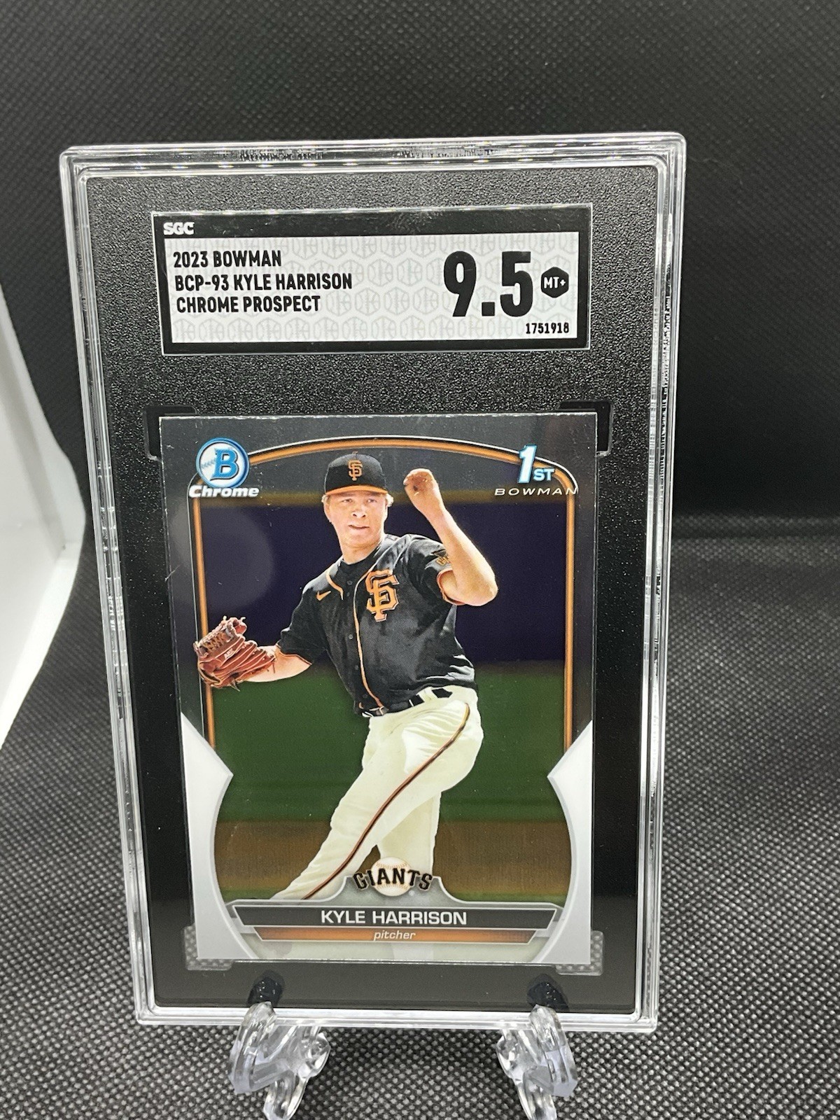 2023 Bowman Chrome Prospects Kyle Harrison #BCP-93 1st Bowman SGC 9.5