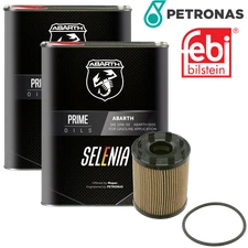 4L Petronas Selenia Abarth 10W50 Oil Filter Oil Service Kit for Fiat 500 Abarth