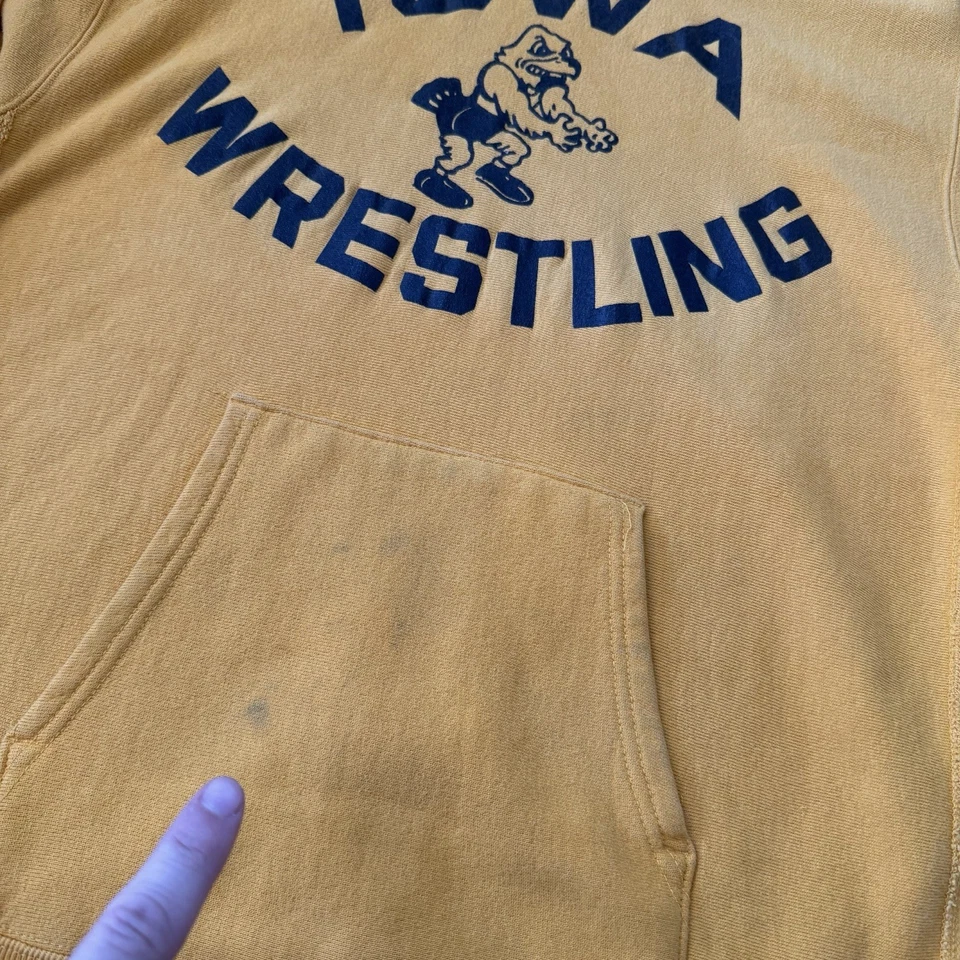 University of Iowa Lucha Libre Vintage Campeón Tejido Inverso Talla XL Foto 4 de 4