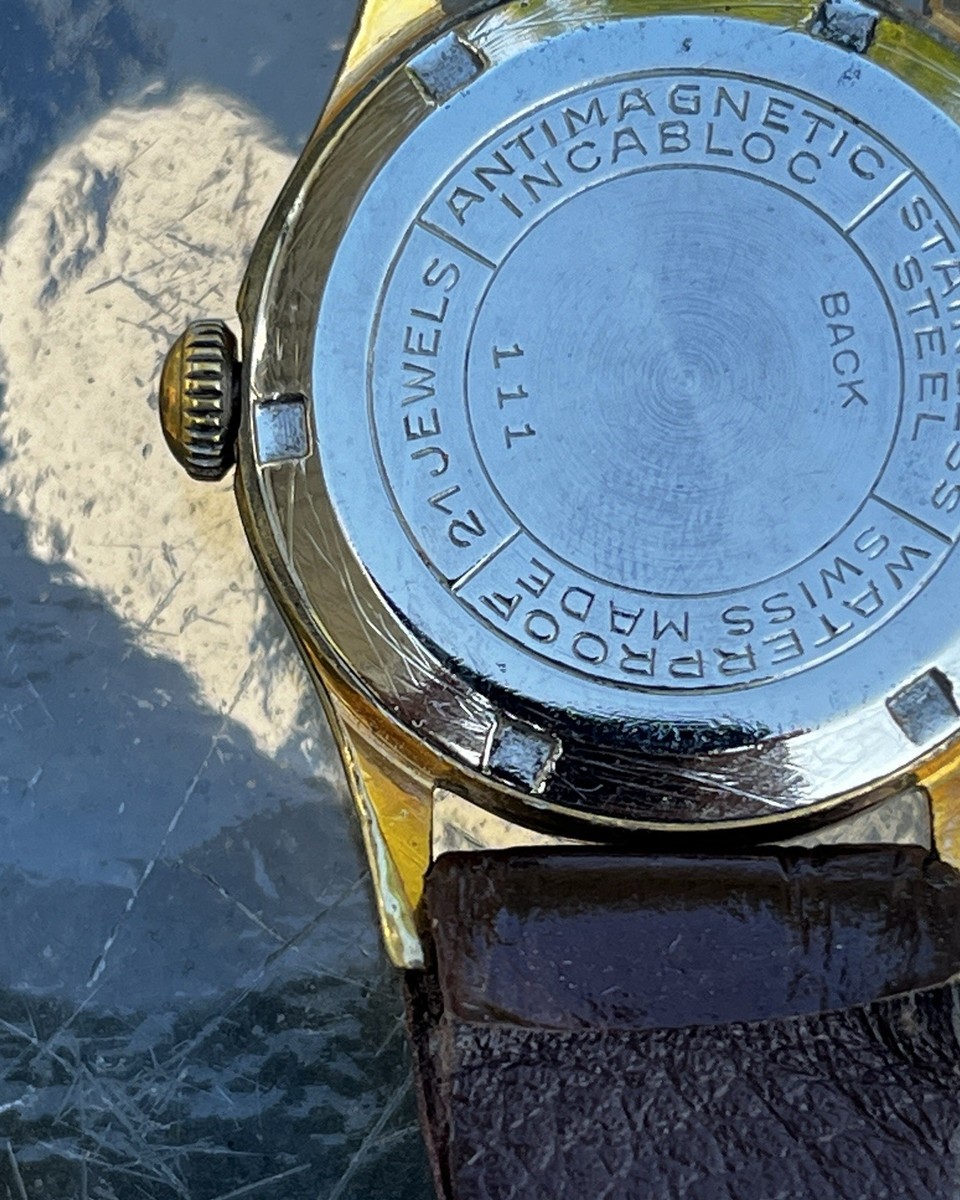 Vintage Enicar Ultrasonic 21 Jewels Swiss Hand-Winding Watch Gold