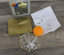 Vintage 1986 StarCase Mini Basketball Hoop Wastebasket Wall Mount Desk Game