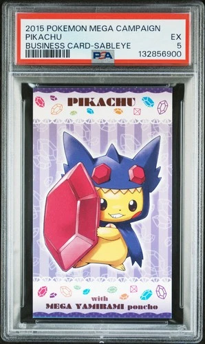 PSA 5 Pikachu Mega Sableye Poncho Pokemon Japanese Business Card