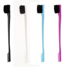 Image of Beauty Double Sided Edge Control Hair Brush Comb Portable Hair Grooming Tool