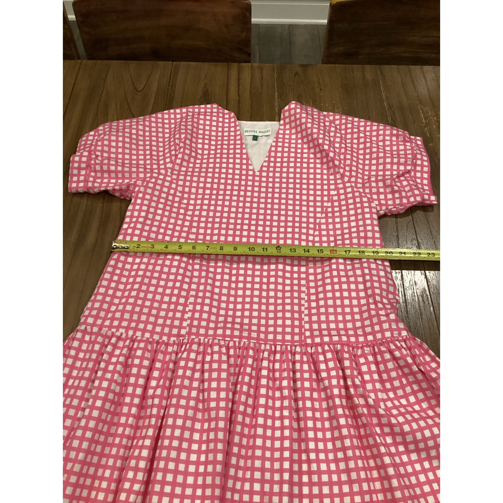 Brooke Wright lucy tiny pink check mini Dress Sho… - image 4