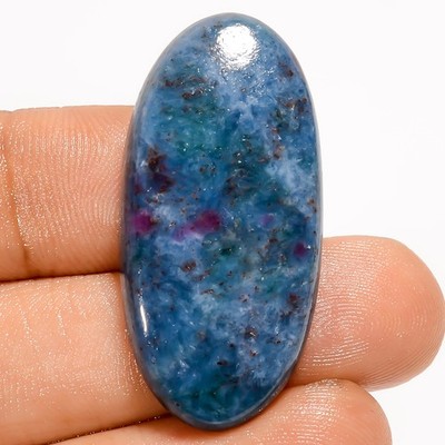 100% Natural Ruby Kyanite Oval Shape Cabochon Gemstone 39 Ct 35X17X5 mm GC-41981