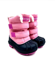 Cat Jack Thermolite Winter Boots Size 4 Baby Girls Pink Faux Fur Shoes Adjust