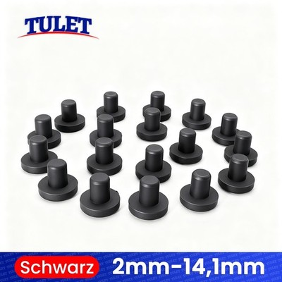 Abdeckstopfen Blindstopfen Silikongummi Lochstopfen Verschlussstopfen Schwarz
