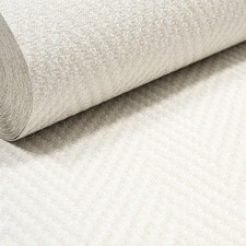Light Cream Herringbone Wallpaper Textured Vinyl Paste the Wall Thick Plain