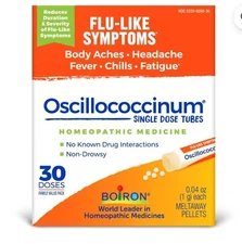 Boiron Oscillococcinum Homeopathic Medicine Flu 30 Doses  