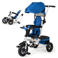5-in-1 Folding Trike for Toddlers 1-5 Years Old w/ Safety Harness Storage