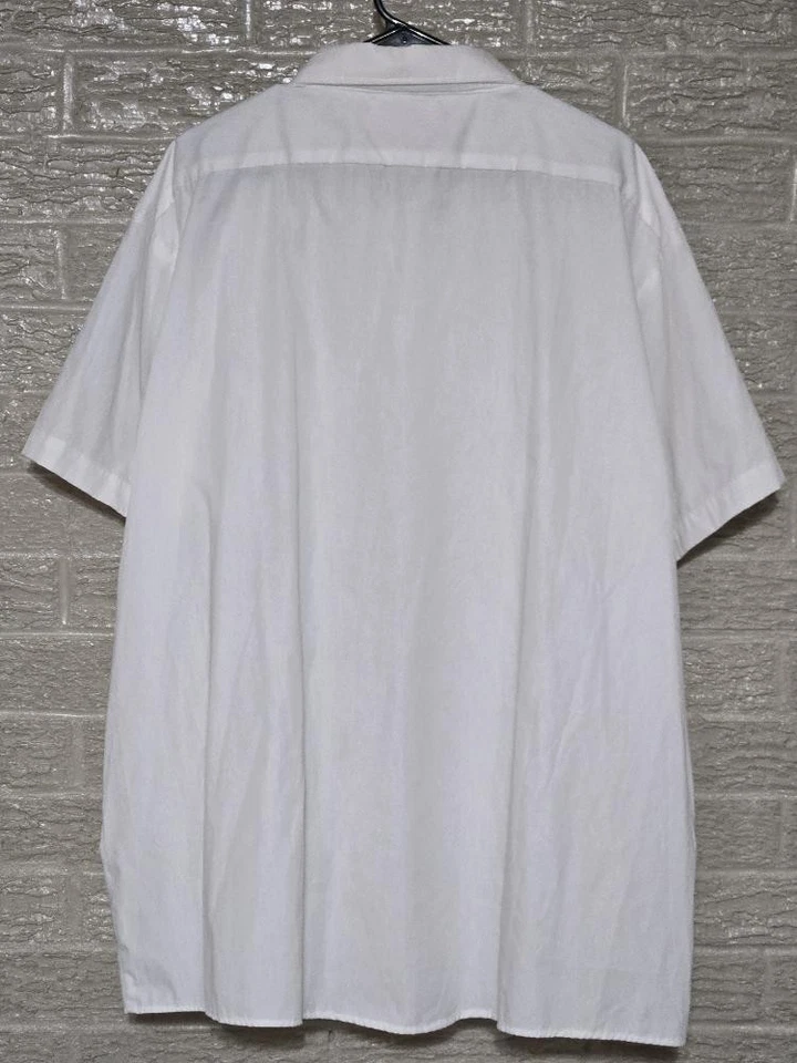 4XL - Camisa Dickies Manga Corta Bolsillos Blanco Ropa de Trabajo Abotonada #I13i Foto 4 de 4