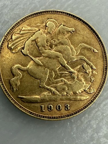 1903 Edward VII Gold Half Sovereign — photo from the most recent tracked eBay sale