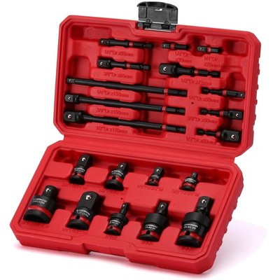 20PCS 1/4'' 3/8'' 1/2'' Drive Impact Socket Adapter Set, Includes Hex Shank Adap...