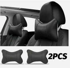 2x Premium Car Seat Head Neck Rest Support Cushion Pad Headrest Bone Pillow