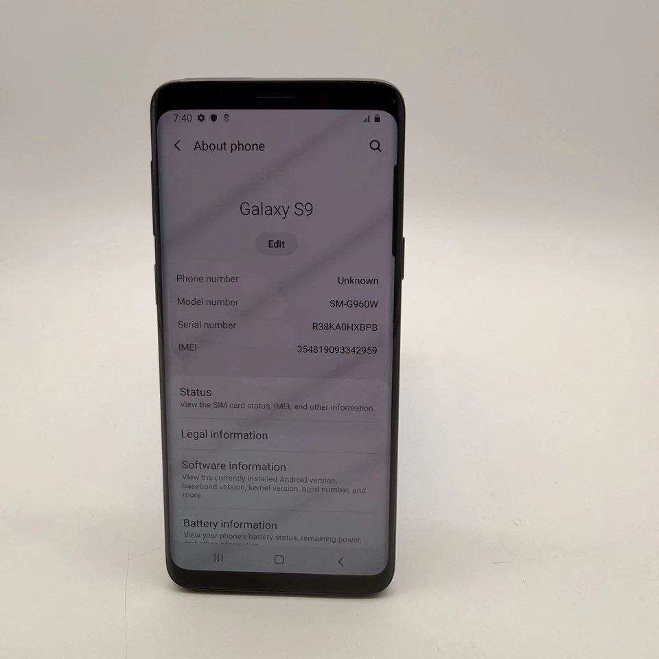 Samsung Galaxy S9 SM-G960W Gray – Works Great – Scratches on Back - Image 3 of 4