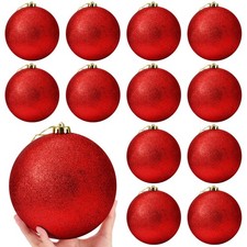 12 Pcs 6 Inch Large Christmas Ball Ornaments Glitter Extra Large Christmas Or...