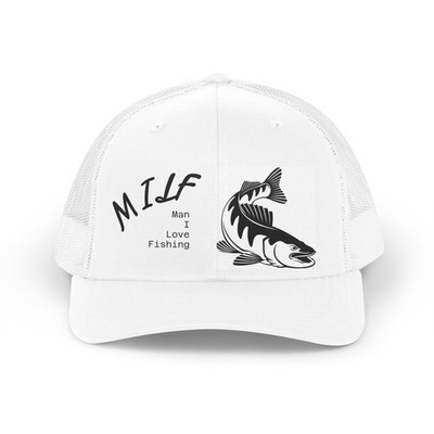 MILF Fishing graphic Trucker Hat | Bass Fish Mesh Cap