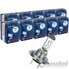 10x BOSCH Pure Light H7 GLÜHLAMPE GLÜHBIRNE AUTOLAMPEN SET HALOGEN 12V 55W KFZ