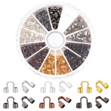 240 pcs 6 Colors Brass Wire Guard Guardians Wire Protectors U Shape