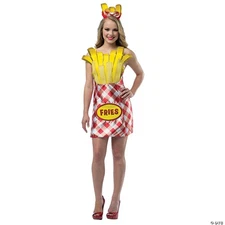 Rasta Imposta Women's Foodies French Fries Dress, Multi, One Size Costume - One