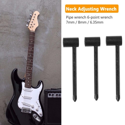 3pcs 7/8/6.35mm Guitar Pipe Hexagon Socket Metal Truss Rod Wrench (Black) - Photo 4/11